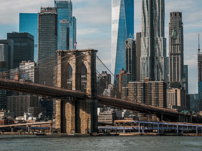 Brooklyn Bridge in New York City.