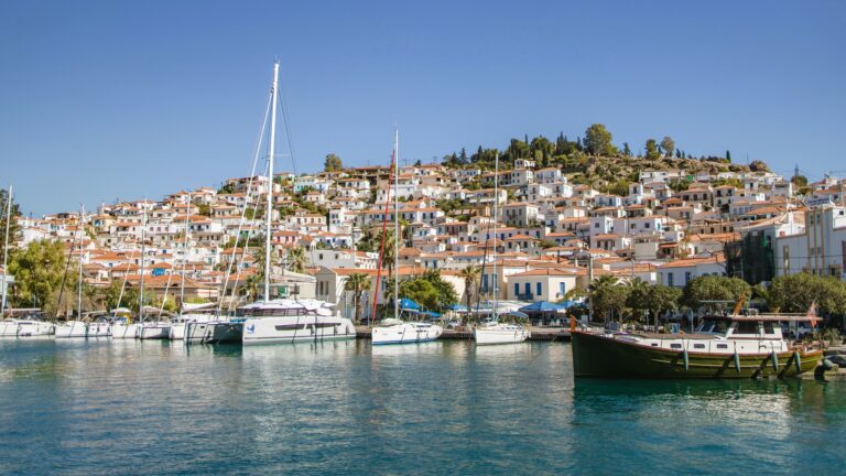 A boat docked in a harbor.