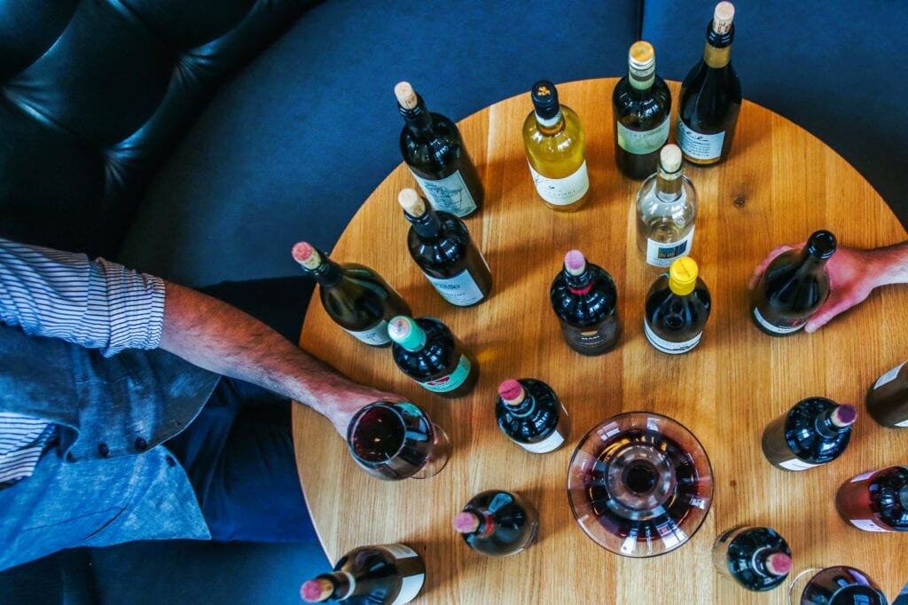 Wine Tasting Avignon table with wine