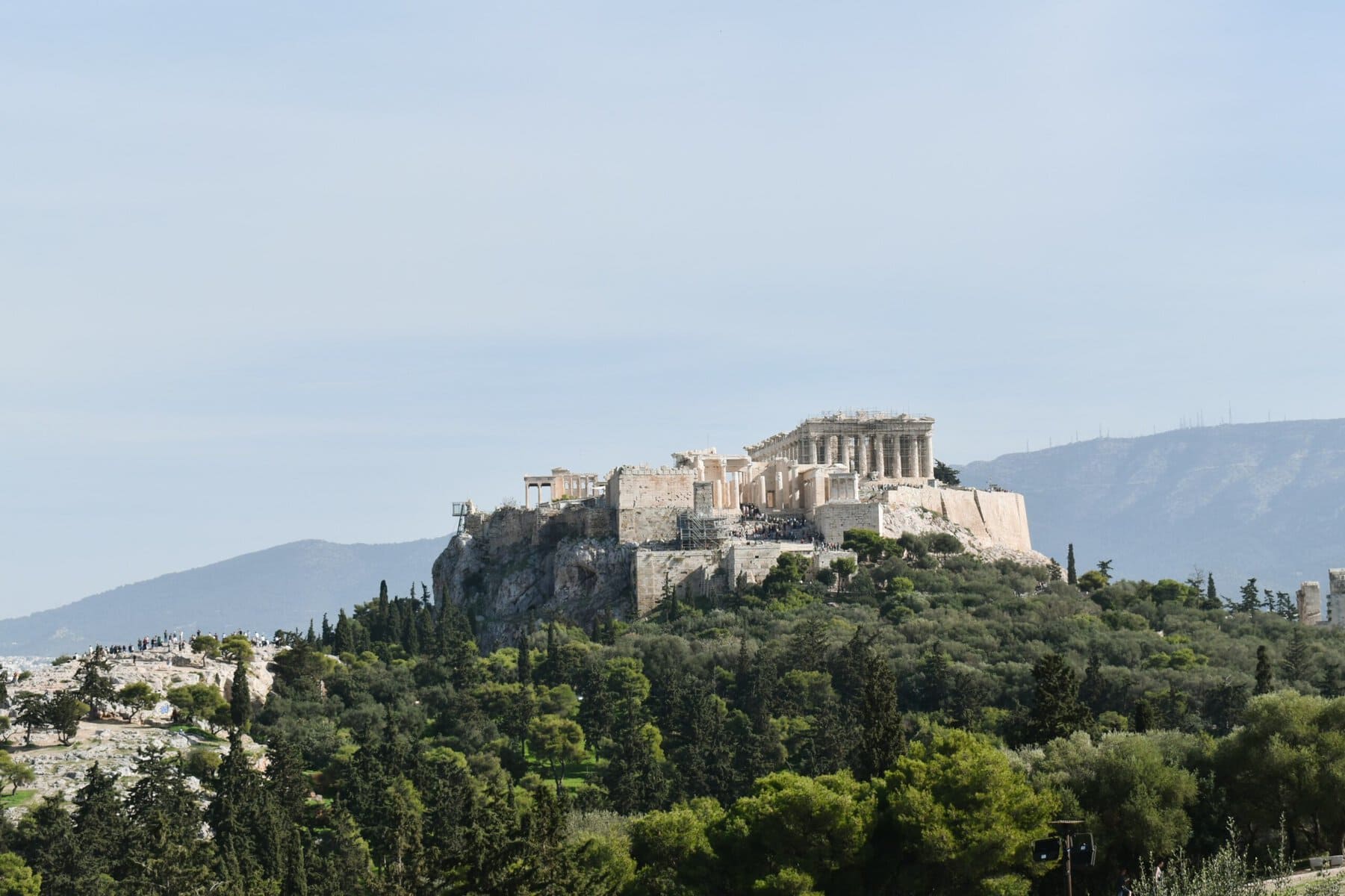 The acropolis in acropolis, greece.