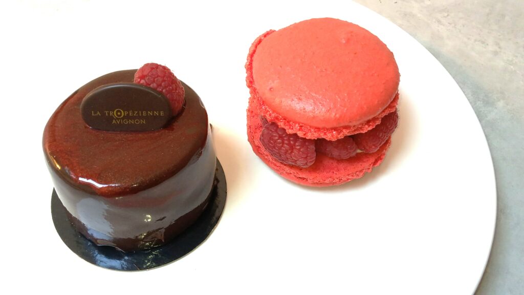 Best french food macarons and a chocolate cake