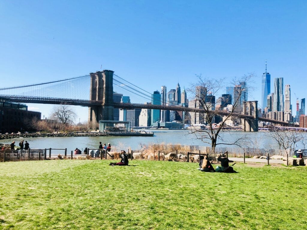 Brooklyn Bridge Park, offering stunning views of the iconic Brooklyn Bridge, is located in Manhattan.