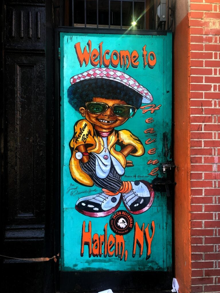 A popular door with a cartoon character on it.