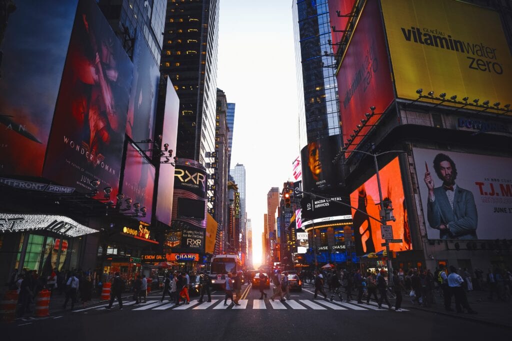  Times Square at sunset