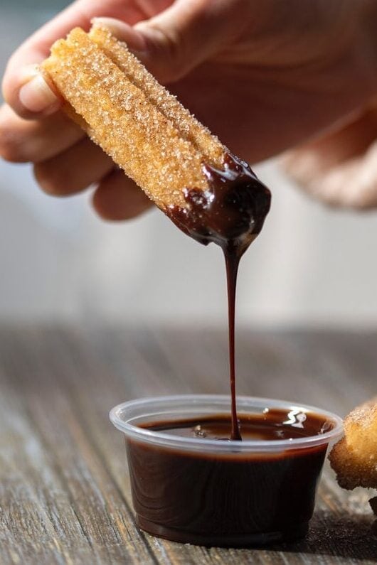 Churros and chocolate dip