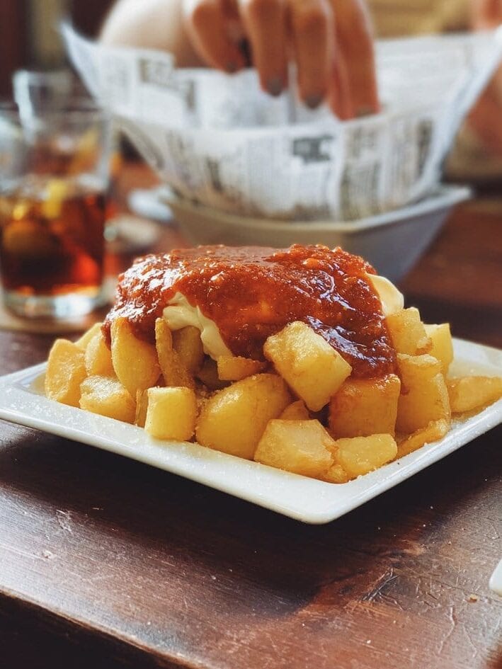 patatas bravas tapas plate in valencia