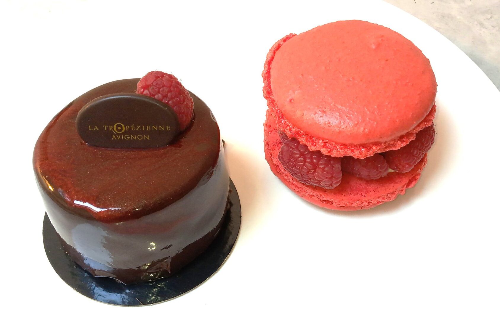 Best french food macarons and a chocolate cake