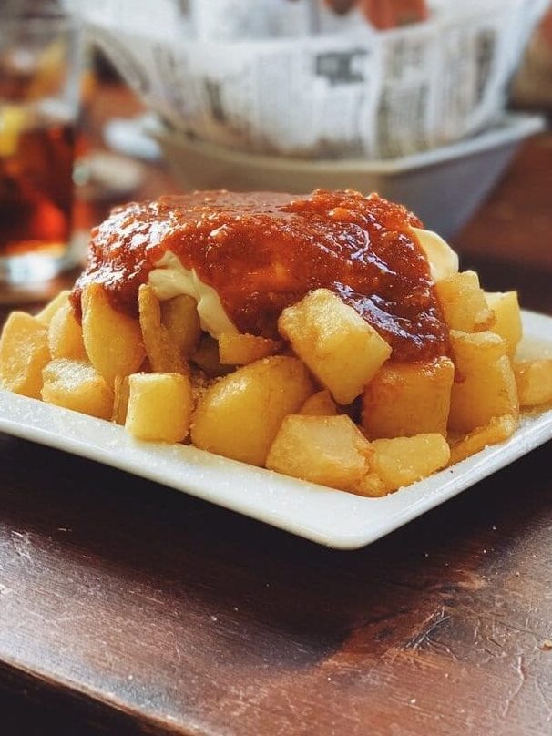 patatas bravas tapas plate in valencia