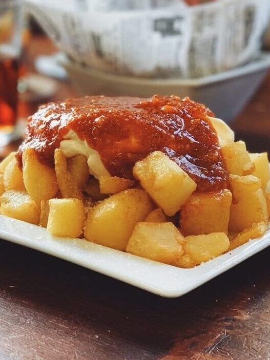 patatas bravas tapas plate in valencia