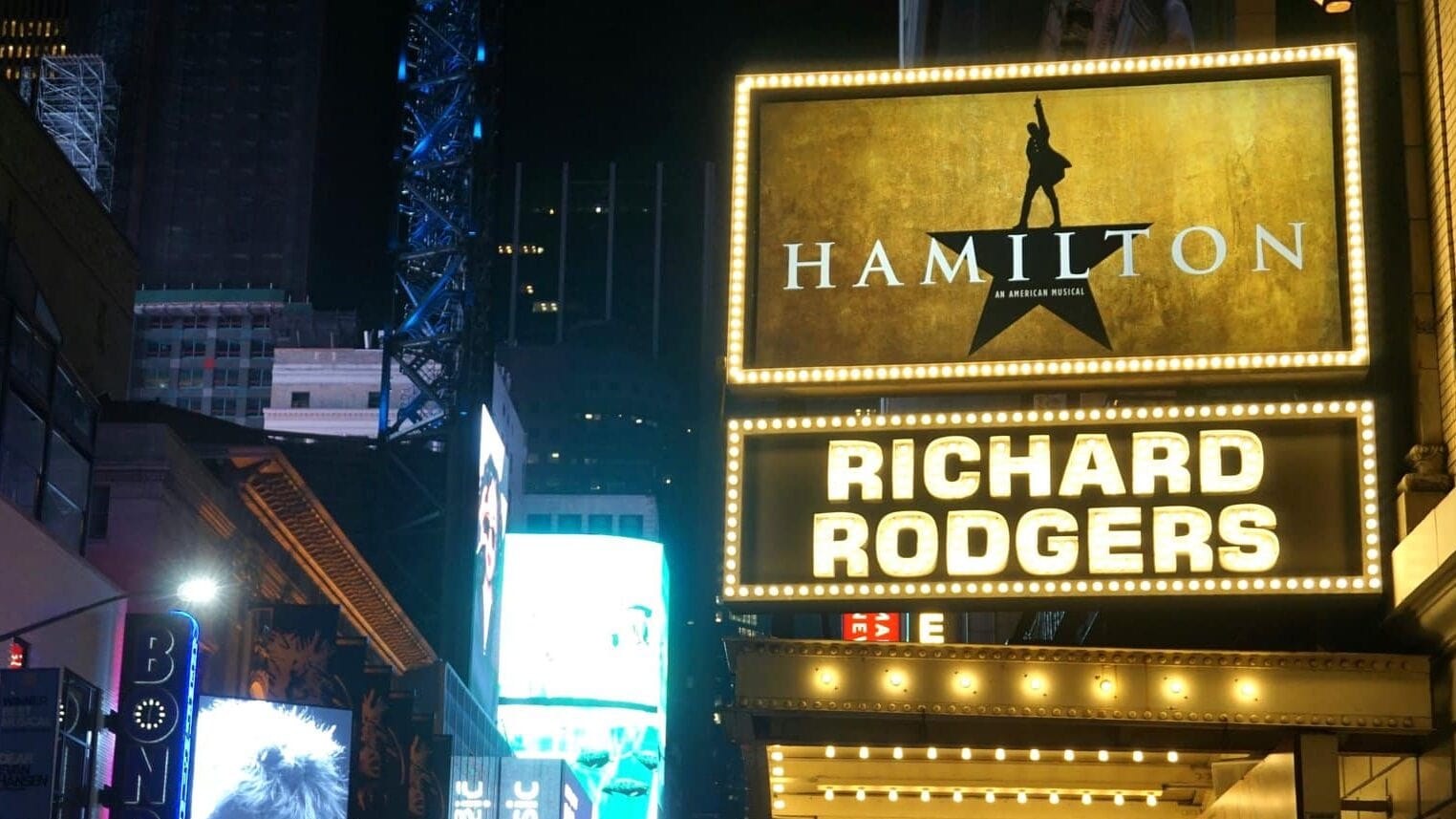 Visit Richard Rodgers Theatre in New York to experience Hamilton, one of the top Broadway musicals.